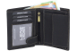 Preview: RFID Herren Geldbörse im Hochformat mit NFC Schutzfolie gegen Datendiebstahl LEAS MCL im Vintage-Stil in Echt-Leder, schwarz (LxB 12x10cm)